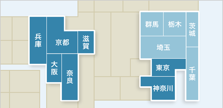 京都市カバーエリア